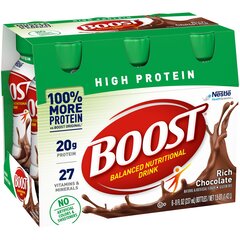 Nestle Healthcare Nutrition Oral Supplement Boost&reg; High Protein Rich Chocolate Flavor Ready to Use 8 oz., 6 Bottles/Pack