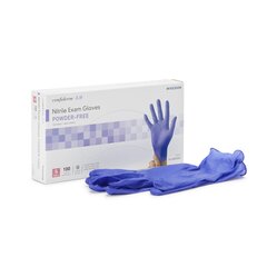 McKesson Exam Glove Confiderm 3.0 Small NonSterile Nitrile Standard Cuff Length Textured Fingertips Blue Not Chemo Approved, 100/BX
