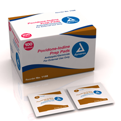 MON632679CS - Dynarex - Prep Pad Povidone Iodine, 10% Medium