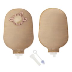 Hollister Urostomy Pouch CeraPlus One-Piece System 9 Inch Length 3/4 Inch Stoma Drainable Soft Convex, Pre-Cut, 5/BX