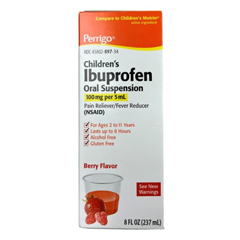 Perrigo Company Children's Pain Relief Perrigo 100 mg / 5 mL Strength Ibuprofen Oral Suspension 4 oz., 1 Each