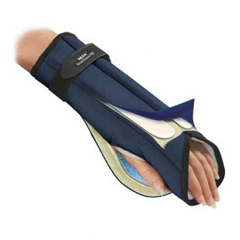 MON830608EA - Brown Medical - Wrist Splint IMAK SmartGlove PM Cotton Wrist, Hand Blue / Black Universal