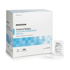 McKesson Antacid Brand 420 mg Strength Tablet 250 Packets per Box, 2 Tablets per Packet, 250/BX