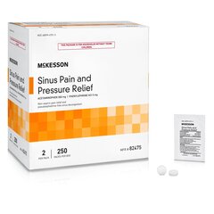 McKesson Cold and Sinus Relief Brand 500 mg - 5 mg Strength Tablet 2 per Pack, 3000/CS