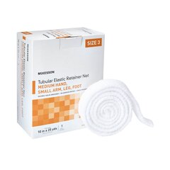 McKesson Tubular Bandage Medium Hand / Small Arm / Leg / Foot Elastic Net 10 Inch X 25 Yards (25.4 cm X 22.9 m) Size 3, 1 EA/BX, 10BX/CS