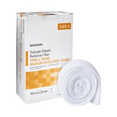 McKesson Tubular Bandage Small Head / Medium Shoulder / Thigh Elastic Net 18-1/2 Inch X 25 Yards (47 cm X 22.9 m) Size 6, 1 EA/BX