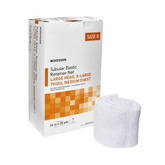 McKesson Tubular Bandage Large Head / X-Large Thigh / Medium Chest Elastic Net 34 Inch X 25 Yards (86.4 cm X 22.9 m) Size 8, 1 EA/BX, 10BX/CS