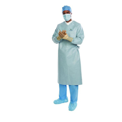 Halyard Surgical Gown Aero Chrome X-Large Silver NonSterile AAMI Level 4 Disposable