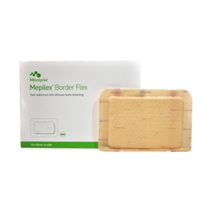 Molnlycke Healthcare Foam Dressing Mepilex Border Flex 6 X 8 Inch Rectangle Adhesive with Border Sterile, 1/ EA