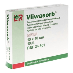 Lohmann & Rauscher Super Absorbent Dressing Vliwasorb 4 X 4 Inch Polyethylene / Polypropylene / Cellulose / Sodium Polyacrylate Square Sterile, 10/BX