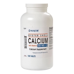 Major Pharmaceuticals Joint Health Supplement Major Calcium / Vitamin D 500 mg - 200 IU Strength Tablet 150 per Bottle, 150/BT