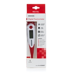 McKesson Digital Rectal Thermometer Standard Probe Hand-Held, 20 EA/CS