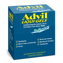 Glaxo Smith Kline Pain Relief Advil&reg; Liqui-Gels&reg; 200 mg Strength Ibuprofen Gelcap 50 per Bottle