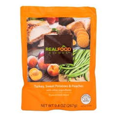 Nutricia Tube Feeding Formula Real Food Blends 9.4 oz. Pouch Ready to Use Turkey / Sweet Potatoes / Peaches Adult / Child, 12 EA/CS
