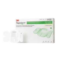 Solventum Corporation Antimicrobial I.V. Dressing 3M™ Tegaderm™ CHG (Chlorhexidine Gluconate) / Film 2-3/4 X 3-3/8 Inch Sterile, 100/CS