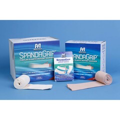 Medi-Tech International Elastic Tubular Support Bandage SpandaGrip 4 Inch X 11 Yard Large Knee / Medium thigh Pull On Beige NonSterile Size F Standard Compression
