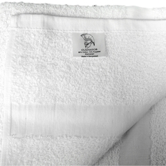 Royal Blue Bath Towel Royal Gold Foundations 20 X 40 Inch OE Cotton 86% / Polyester 14% White Reusable, 1 Dozen