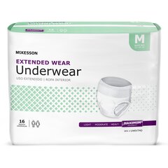McKesson Unisex Adult Absorbent Underwear Pull On with Tear Away Seams Medium Disposable Heavy Absorbency, 16 EA/BG