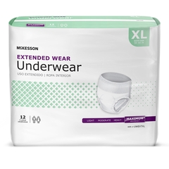 McKesson Unisex Adult Absorbent Underwear Pull On with Tear Away Seams x-Large Disposable Heavy Absorbency, 48 EA/CS