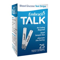 Omnis Health Blood Glucose Test Strips Embrace 25 Strips per Pack