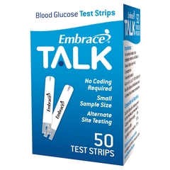 Omnis Health Blood Glucose Test Strips Embrace 50 Strips per Box Talking For Embrace Blood Glucose System, 1/BX