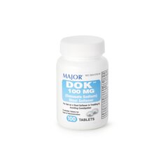 Major Pharmaceuticals Stool Softener Tablet 100 per Bottle 100 mg Strength Docusate Sodium