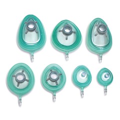 Sun Med Anesthesia Mask Vent Mask Elongated Style Adult One Size Fits Most Hook Ring, 20/BX