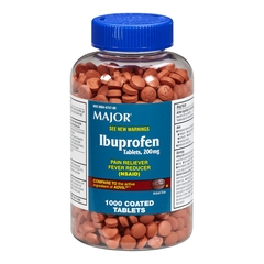 Major Pharmaceuticals Pain Relief Major&reg; 200 mg Strength Ibuprofen Tablet 1,000 per Bottle