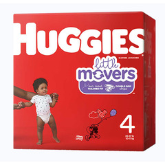 Kimberly Clark Professional Unisex Baby Diaper Huggies Little Movers Size 4 Disposable Moderate Absorbency, 22/PK