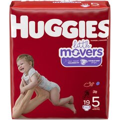Kimberly Clark Professional Unisex Baby Diaper Huggies Little Movers Size 5 Disposable Moderate Absorbency, 19/PK