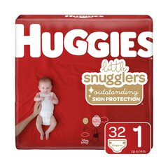 Kimberly Clark Professional Unisex Baby Diaper Huggies Little Snugglers Size 1 Disposable Moderate Absorbency, 32/PK