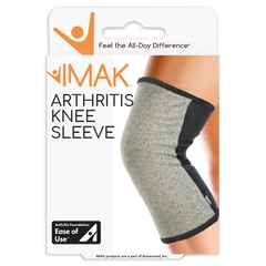 Brown Medical Knee Sleeve Imak Arthritis Knee Compression Sleeve Small Pull-On 15 to 17 Inch Leg Circumference Left or Right Knee, 1/EA