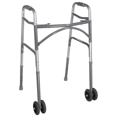 DRIVE DEVILBISS Bariatric Folding Walker Adjustable Height drive™ Steel Frame 500 lbs. Weight Capacity 32 to 39 Inch Height
