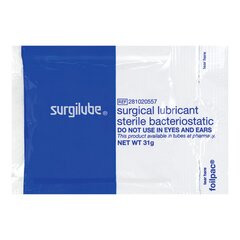 HR Pharmaceuticals Lubricating Jelly - Carbomer free Surgilube 31 Gram Individual Packet Sterile, 288 EA/CS