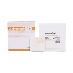 Mediusa Foam Dressing Advazorb Silfix&reg; 4 X 4 Inch Without Border Film Backing Silicone Face Square Sterile, 10/BX