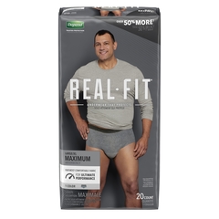 Kimberly Clark Professional Male Adult Absorbent Underwear Depend Real Fit Pull On with Tear Away Seams Large / x-Large Disposable Heavy Absorbency, 40 EA/CS