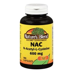 National Vitamin Company Dietary Supplement Nature's Blend acetylcysteine 600 mg Strength Capsule 100 per Bottle