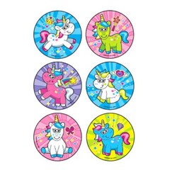 Medibadge Kids Love Stickers&reg; 90 per Roll Cartoon Unicorns Sticker 2-1/2 Inch, 1/RL