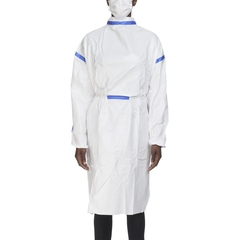 TrueCare Biomedix Chemotherapy Procedure Gown One Size Fits Most White Sterile ASTM F739-12 Disposable, 50 EA/CT