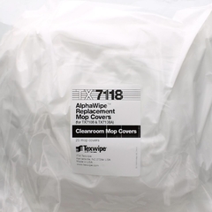 Texwipe Cleanroom Mop Head Cover / Pad Kit Texwipe AlphaMop White Polyester / Foam Disposable, 150/CS