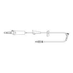 McKesson Primary IV Administration Set MedStream Gravity 1 Port 20 Drops / mL Drip Rate Without Filter 81 Inch Tubing Solution Without Flow Regulator, 50/BX