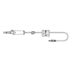 McKesson Primary IV Administration Set MedStream Gravity Without Ports 20 Drops / mL Drip Rate 15 Micron Filter 92 Inch Tubing Solution Flow Regulator