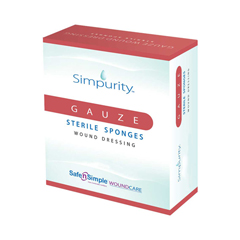 Safe n Simple Island Dressing Simpurity Bordered Gauze 6 X 6-3/4 Inch Rectangle Sterile