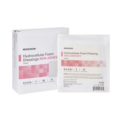 McKesson Foam Dressing 4 X 4 Inch Square Non-Adhesive without Border Sterile