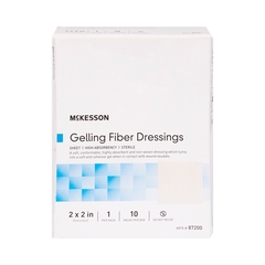 McKesson Absorbent Gelling Fiber Dressing Carboxymethyl Cellulose (CMC) 2 X 2 Inch, 1/EA