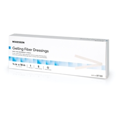McKesson Absorbent Gelling Fiber Dressing Carboxymethyl Cellulose (CMC) 3/4 X 18 Inch, 50/CS