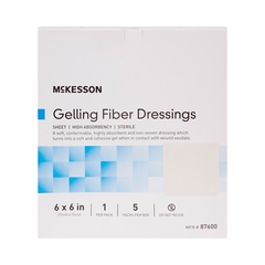 McKesson Absorbent Gelling Fiber Dressing Carboxymethyl Cellulose (CMC) 6 X 6 Inch, 1/EA