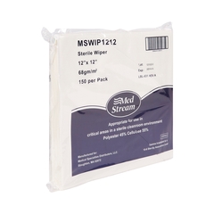 MON1139240CS - McKesson - Cleanroom Wipe ISO Class 5 White Sterile Polyester / Cellulose 12 x 12" Disposable, 1200 EA/CS