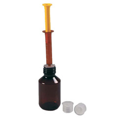 Health Care Logistics SealSafe Press-In Bottle Adapter 28 mm, NonSterile For Converting Standard 28 mm Liquid Medication Prescription Bottle into Filling Device and Helps Prevent Evaporation, Spills, Contamination, 20/CS