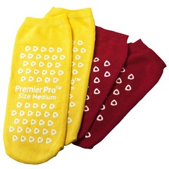 S2S Global Risk Management Slipper Socks PremierPro Unisex Adult 2X-Large Double Tread Single Patient Use Yellow